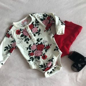 Old Navy 3 month Baby Girl Floral Onsie
